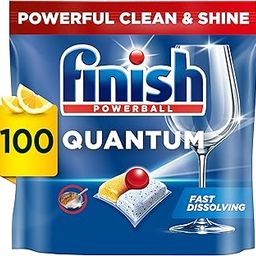 Finish Quantum Dishwashing Tablets Lemon Sparkle 100 Tablets-picture-13