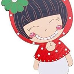 CALANDIS 2xCute Cartoon Pattern Wooden Mirror Kids Hand Pocket Mirror Toys #10 | Makeup Mirrors | Makeup Tools & Accessories | Makeup-image-25