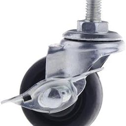 UJEAVETTE 8x1.5'' Rubber Swivel Plate Caster Wheel M8 Universal Replacement w/Brake-image-56
