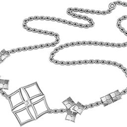 18k (750) White Gold and Diamond Necklace for Women-image-41