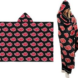 Franco Naruto Anime Akatsuki Cloud Bedding Super Soft and Cozy Wearable Hooded Throw Blanket, 70 in x 50 in (Official Licensed Product) Collectibles-image-57