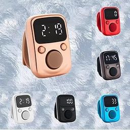 Fashion Appearance Digital Finger Ring LED Electronic Hand Tally Counter Timer Decompression Prayer Counter Clicker Portable Multicolour Pack of 1 Piece-image-53