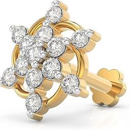 925 Sterling Silver 18K Gold Plated Arched Elegance Nose Pin for Women and Girls | With Certificate of Authenticity and 925 Stamp-image-99