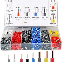 Shoppig Mart 1200-pcs wire ferrule crimp connector assortment kit, insulated copper ferrules for secure electrical connections, crimping ferrules for electrical wiring, wire jointer kit(Multicolor)-image-99