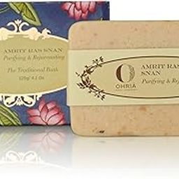 Ohria Ayurveda Amrit Ras Bathing Bar | Hydrating Ayurvedic Soap | Softens, Nourishes & Revitalizes Skin | Enriched with Natural Ingredients for Deep Moisture | Suitable for All Skin Types | 120g-image-34