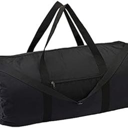 Men's & Women's Polyurethane Foldable Gym Bag with Inner Pocket (18-20-22-24-26", Black)-image-31