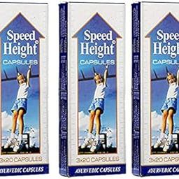 Speed Height Supplement Ayurvedic Capsules, 3x20 Caps - Pack of 3-15