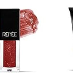 RENEE See Me Shine Lip Gloss - It's Bloody Red 2.5ml, Non Sticky & Non Drying Formula, Long Lasting Moisturizing Effect, Compact and Easy to CarryBB Full Coverage Cream B01 All Skin Butterscotch, 30ml-45