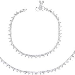 Silver Plated Traditional Anklets Payal - Classic, Glossy and Stylish for Women and Girls-19