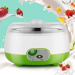 Electric Yogurt Maker Machine with Stainless Steel Container, 175mm, Automatic One-Touch Operation, White and Green-image-37