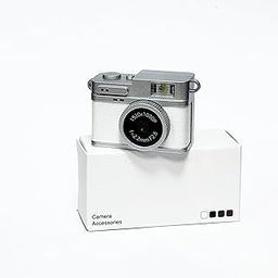 Mini Digital Camera with Filter Mode, 1080p Video, Flash Light, Leather Texture – Small Working Camera with Metal Keychain – Compact for Travel, Gifts & Fun Shooting (White)-3