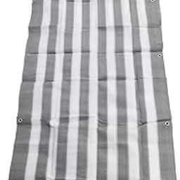 Balcony Privacy Screen Fence Cover, Heavy Duty Mesh Windscreen HDPE UV Protection Strengthened Edge for Balcony (Greyish White)-picture-7
