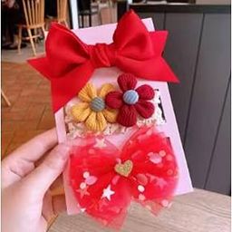 Babymoon | Set of 3 | Designer Princess Baby Girl’s Headbands | Hair Accessories | Red-image-68