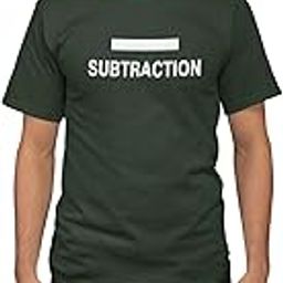 Classy Creation Subtraction - Clothes for Mathematics Lover - Suitable for Math Lover Person Green Round Neck Cotton Half Sleeved T-Shirt with Printed Graphics-picture-19