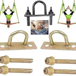 DIY Crafts Pack of 2 Sets, Hnaging System, Ceiling Mount Stainless Steel Fixed Buckle Hammock Anchor Bracket Hook for Yoga Swing Aerial TRAI(Pack of 2 Sets, Hnaging System)-image-56