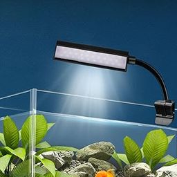 VAYINATO® (Rectangular Shaped) LY-307 | 6.4W | Fit for 1~2 Feet Tank High Brightness Nano Clip On Aquarium LED Light | 360* Flexible | Black | Light Weight by Petzlifeworld-image-29
