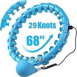 NURIOR Weighted Hula Hoop for Women Smart Exercise Equipment, Fitness, Tummy Body Shaping, Core Training, Stress Relief Infinity Fit Hoop Plus Size for Adult Weight Loss (29 Link Extra Large Size XXL)-image-33