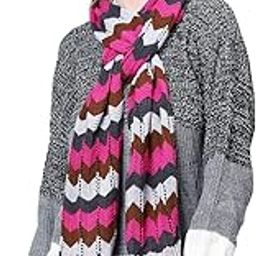 Crochet Hand Knit Cotton French Beret Hat Beanie Cap and Scarf Set for Women (Multicolor)-image-5