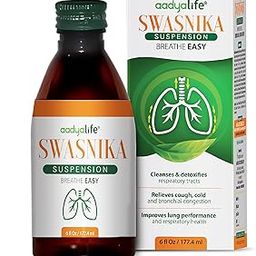 AADYA LIFE Swasnika Suspension -6 Fl Oz-Lungs Tonic (Pack of 1) | Cough Syrup With Goodness of Tulsi, Dalchini, Mulethi & Ginger | Supports Respiratory Health | Relieves Cough & Cold-image-50