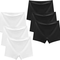 SunFlux® Seamless Boyshort Briefs Mid-Waist Lezar Cut Invisible Knickers Safety Panties Ice Silk BoyShort-3pcs-image-2