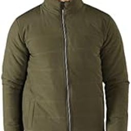 Polyster Full Sleeve Bomber Jacket (L, Green)-image-56