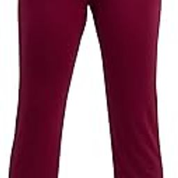 Women's Mid Rise Flared Ankle Length Soft Lounge Pants with Side Slit and Pockets-picture-53