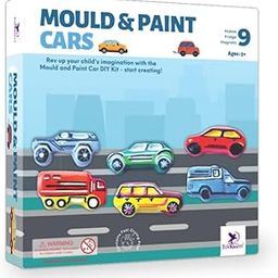 TOYKRAFTT Mould & Paint Art N Craft Kit for Kids 5 + Years Old, Fridge Magnet Making Kit, Gift for Boys Girls, Mould and Paint (Cars)-5