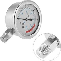 Air Pressure Gauge, 1/4"0-6Mpa Npt Thread Connection Pressure Gauge for Easy Reading for Bar/Mpa Measurement-23