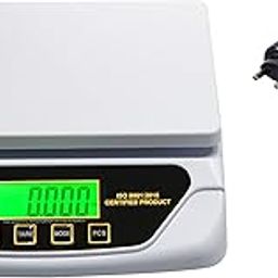 iScale Digital Kitchen and Multipurpose Weighing Machine Capacity upto 30Kg with Direct Power Adapter, best suitable for 5-10kg weighing; Small Pan Size 21.5 x 17.5 cm (Not legal for commercial use)-11