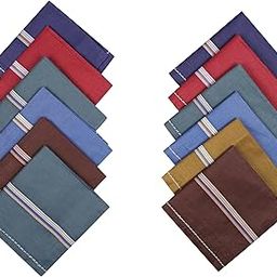 MENS HANDKERCHIEFS, 12 PACK GENTS HANKIES, MENS COTTON HANKS-picture-55