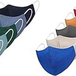 Cotton Cloth Face Masks Reusable Washable, Anti-Fog Dust-Proof Mouth Cover (multicolor, (5 pcs)-30