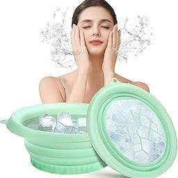 Face Ice Bowl,Portable Wash Basin,Ice Bath Bowl,Used for Cold Compress Face Massage Skincare Travel Friendly Design,Suitable for Value Portability and Efficiency (Green)-image-47