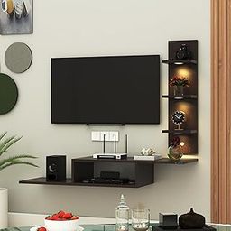Anikaa LED Light TV Unit Wall Mounted TV Unit Wall TV Stand TV Cabinet for Living Room, Set Top Box Stand - Wenge (D.I.Y - Do-It-Yourself) Ideal for up to 43" inches-image-53