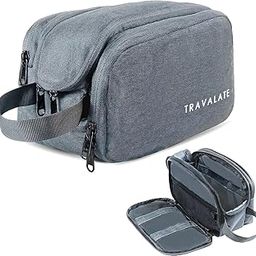 Polyester® Water-Resistant Toiletry Bag Shaving Kit For Men And Women | Multipurpose Cosmetic Pouch, Medicine Bag, Travel Organizer Kit Bag - Grey-picture-46