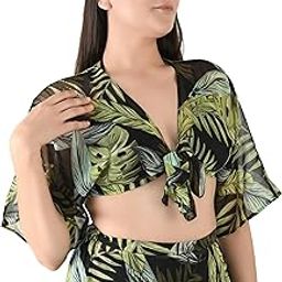 Printed Cover-Up Top for Women Vibrant and Stylish Carrot Print Design, Perfect for Summer Days, Lightweight, Breathable, and Comfortable for Beach, Pool, or Resort Wear-image-89
