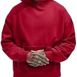 Cotton Plain Hooded Neck Oversized Hoodie for Men-image-55
