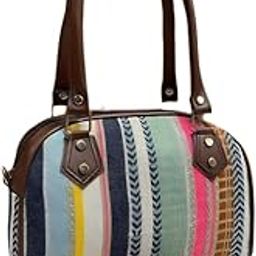 Elegent Attractive Women Striped Pattern Sling Bag-image-58