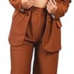 Women's Formal Solid Blazer Coord-Set, Perfectly Tailored Blazer & Pant Set-image-48