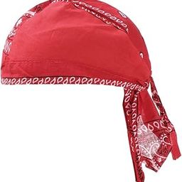 Men's Turban Chemo Durag Beanie Headscarf Beanie Skull Hat Sweat red-53