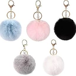 5 PCS Plush Keychain, Bag Charms for Handbags, Aesthetic Crescent Charm Keychain and Toy Made of Soft Plush Decoration for Bags Children and Adults Birthday and Gift-image-2