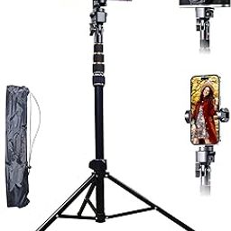 Professional Series Adjustable 7 Foot Strong Metal Tripod Cum Selfie Stick (2 in 1) NP-688 for Cell Phone, Baking, Craft, Calligraphy, Drawing, Online Lesson, Video Recording-26