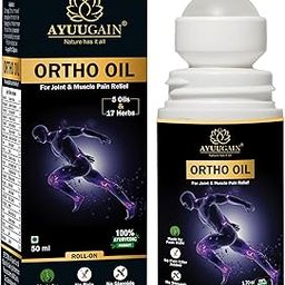 Ayuugain Ortho Oil for Back, Knee, Legs, Ankle, Neck, Shoulder, Joint and Muscle Pain Relief | Ayurvedic Strong Pain Massage Oil | Effective and Long Lasting Herbal Pain Reliever Oil Roll On - 50 ml-image-43