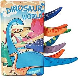 KolorFish Soft Baby Books Toys 0-3-6-12 Months, 3D Touch and Feel Crinkle Books for Babies, Newborn Infants & Toddlers, Early Development Interactive Car & Stroller Soft Toys (Dinosaur World)-20