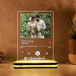 DECOCRU Music Photo Name Night Light, Custom Photo Music Plaque, Personalized Song Acrylic Plaque, Bedroom Decor, LED Nightlight, Gift for Mom-24
