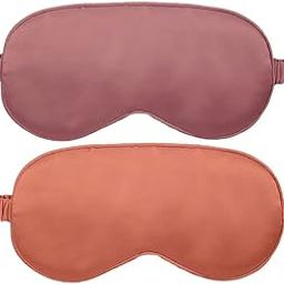 Sleeping Eye Mask 100% Mulberry Silk Super Smooth Sleep Mask And Blind Fold|Fully Adjustable To All Size Heads|Suitable For All Family Members (Size 8 * 4 Inch) (Pack 2),Assorted-14
