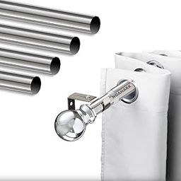 NOAHARK Stainless Steel Curtain Rod | Steel Curtain Pipe for Door and Window | Anti-Rust SS Shower Curtain Rods & Pipes for Home and Office(Only Pipes) (1 Rod, 3 Feet)-image-47