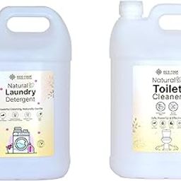 ECOROOT Mega Savings Pack Laundry & Toilet Combo – 5L Natural Laundry Detergent & Toilet Cleaner | Plant-Based, Hypoallergenic, & Eco-Friendly | Safe for Sensitive Skin, Babies & Pets-image-1