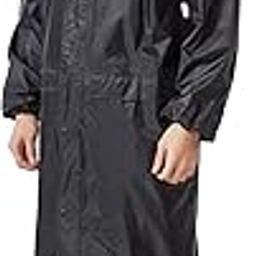 Men's Polyester Long RainCoat Pocho with Adjustable Cap and Cover-picture-21