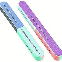DEZIINE� Nail Sponge File Manicure Pedicure Sanding Surface Nail Art Tools 7 Double-sided Professional Printing UV Gel Polishing Set of Set of 2-53