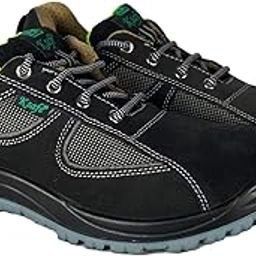 K-Safe ActivGuard Pro Safety Shoes- Black (1 Pair) | Sporty, Oil, Acid, Slip, & Heat Resistant Work Sneakers with Protective Toe | Durable Leather Shoes for Industrial Work | ISI & CE Marked-picture-16